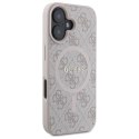 Etui Guess 4G Ring Classic Logo MagSafe na iPhone 16 - różowe
