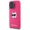 Etui Karl Lagerfeld Silicone Choupette Head MagSafe na iPhone 16 Pro - różowe