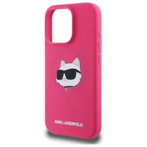 Etui Karl Lagerfeld Silicone Choupette Head MagSafe na iPhone 16 Pro - różowe Etui Karl Lagerfeld Silicone Choupette Head MagSafe na iPhone 16 Pro - różowe