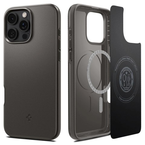 Etui Spigen Thin Fit MagSafe na iPhone 16 Pro - czarne Etui Spigen Thin Fit MagSafe na iPhone 16 Pro - czarne