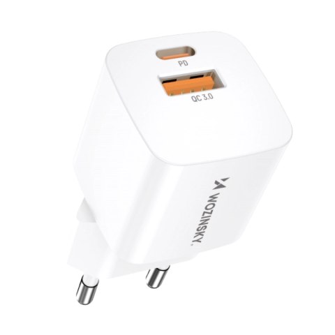 Ładowarka sieciowa Wozinsky CMWCW 20W USB-C / USB-A - biała Ładowarka sieciowa Wozinsky CMWCW 20W USB-C / USB-A - biała