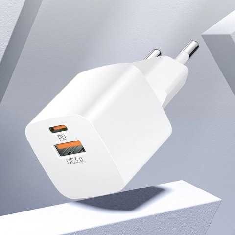 Ładowarka sieciowa Wozinsky CMWCW 20W USB-C / USB-A - biała Ładowarka sieciowa Wozinsky CMWCW 20W USB-C / USB-A - biała