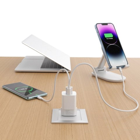 Ładowarka sieciowa Wozinsky CMWCW 20W USB-C / USB-A - biała Ładowarka sieciowa Wozinsky CMWCW 20W USB-C / USB-A - biała