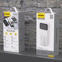 Powerbank Dudao K15MAX 30000mAh PD 22.5W z wbudowanymi kablami - biały