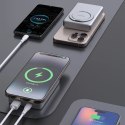 Powerbank Dudao K28 10000mAh PD 22.5W z MagSafe z metalową obudową i pierścieniem-podstawką - szary
