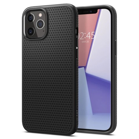 Etui Spigen Liquid Air na iPhone 12 / iPhone 12 Pro - czarny mat Etui Spigen Liquid Air na iPhone 12 / iPhone 12 Pro - czarny mat