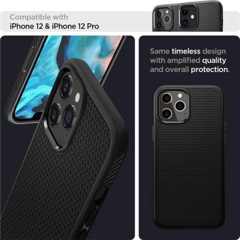 Etui Spigen Liquid Air na iPhone 12 / iPhone 12 Pro - czarny mat Etui Spigen Liquid Air na iPhone 12 / iPhone 12 Pro - czarny mat