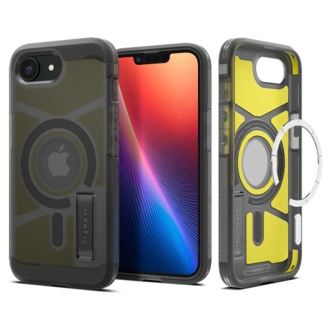 Etui Spigen Tough Armor MagSafe na iPhone 16e - przezroczysto-szare Etui Spigen Tough Armor MagSafe na iPhone 16e - przezroczysto-szare