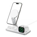 Ładowarka indukcyjna Tech-Protect QI15W-A47 MagSafe 3w1 + kabel USB-C - biała