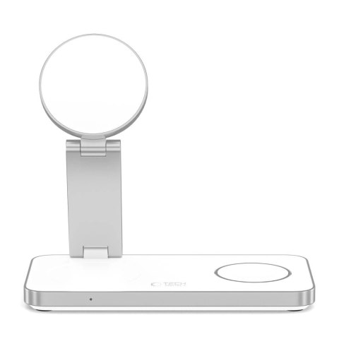 Ładowarka indukcyjna Tech-Protect QI15W-A47 MagSafe 3w1 + kabel USB-C - biała Ładowarka indukcyjna Tech-Protect QI15W-A47 MagSafe 3w1 + kabel USB-C - biała
