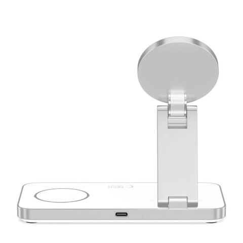 Ładowarka indukcyjna Tech-Protect QI15W-A47 MagSafe 3w1 + kabel USB-C - biała Ładowarka indukcyjna Tech-Protect QI15W-A47 MagSafe 3w1 + kabel USB-C - biała