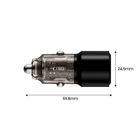 Ładowarka samochodowa CC03 2-porty PD100W - czarna Ładowarka samochodowa CC03 2-porty PD100W - czarna