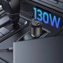 Ładowarka samochodowa CC04 3-porty PD130W - czarna