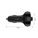 Ładowarka samochodowa Tech-Protect CC06 3-porty PD72W z transmiterem - czarna