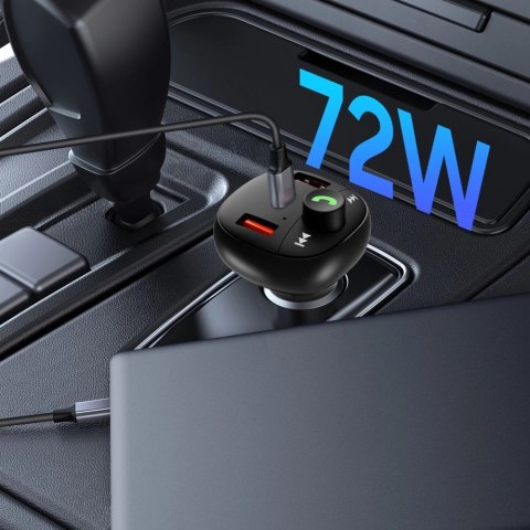 Ładowarka samochodowa Tech-Protect CC06 3-porty PD72W z transmiterem - czarna Ładowarka samochodowa Tech-Protect CC06 3-porty PD72W z transmiterem - czarna