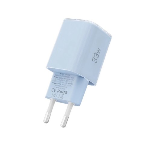 Ładowarka sieciowa Tech-Protect NCM33W 2-porty PD33W/QC3.0 - niebieska Ładowarka sieciowa Tech-Protect NCM33W 2-porty PD33W/QC3.0 - niebieska