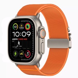 Pasek Tech-Protect Nylon Clasp na Apple Watch 44 / 45 / 46 / 49 mm - pomarańczowy