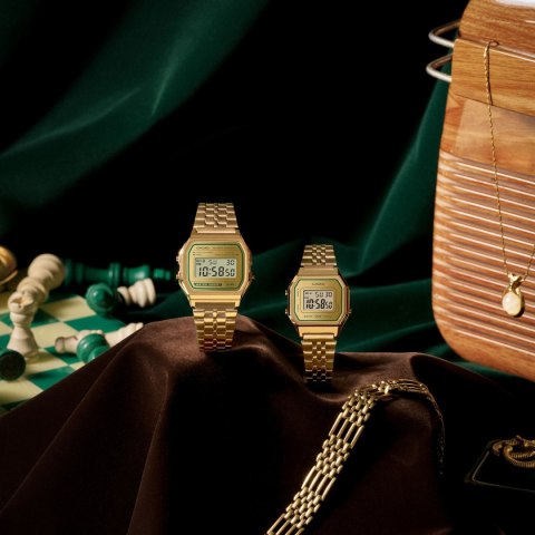 CASIO VINTAGE Mod. ICONIC GENT GOLD GREEN CASIO VINTAGE Mod. ICONIC GENT GOLD GREEN