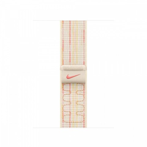 Opaska sportowa Nike w kolorze księżycowej poświaty/różowym do koperty 42 mm Opaska sportowa Nike w kolorze księżycowej poświaty/różowym do koperty 42 mm