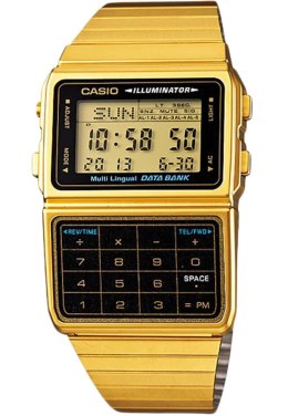 CASIO VINTAGE Mod. DATABANK CALCULATOR, GOLD - BLACK