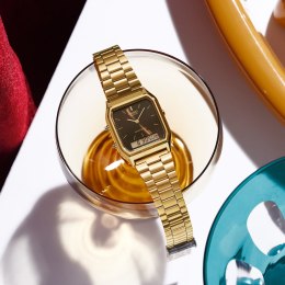 CASIO VINTAGE Mod. EDGY COLLECTION SUNRAY DIAL. GOLD - BLACK
