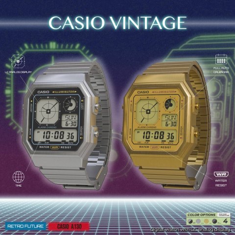 CASIO VINTAGE Mod. RETRO FUTURE EDGY COLLECTION - FULL GOLD CASIO VINTAGE Mod. RETRO FUTURE EDGY COLLECTION - FULL GOLD