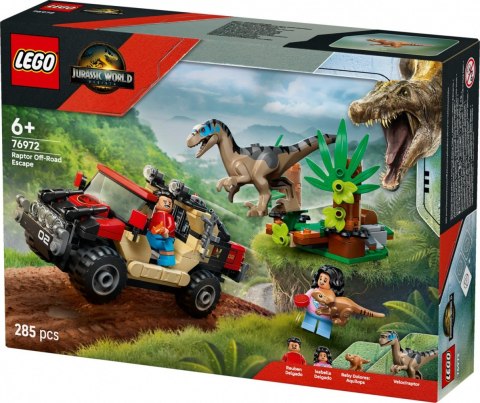 Klocki Jurassic World 76972 Ucieczka terenówką przed raptorem Klocki Jurassic World 76972 Ucieczka terenówką przed raptorem