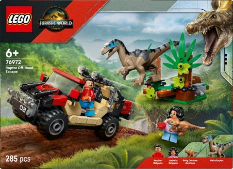 Klocki Jurassic World 76972 Ucieczka terenówką przed raptorem Klocki Jurassic World 76972 Ucieczka terenówką przed raptorem