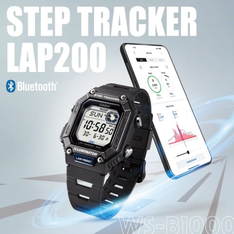 CASIO COLLECTION Mod. STEP TRACKER LAP 200 - BLACK CASIO COLLECTION Mod. STEP TRACKER LAP 200 - BLACK