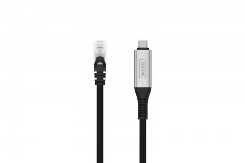Kabel adapter USB-C - RJ45 Kat. 6A S/FTP, 1 Gbit/s, USB 3.2 Gen1, LSZH, 5m Kabel adapter USB-C - RJ45 Kat. 6A S/FTP, 1 Gbit/s, USB 3.2 Gen1, LSZH, 5m