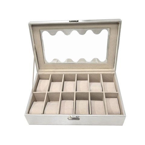 Box for watches Versa White Polyurethane Paper Mirror MDF Wood 20 x 8,5 x 32,5 cm Box for watches Versa White Polyurethane Paper Mirror MDF Wood 20 x 8,5 x 32,5 cm
