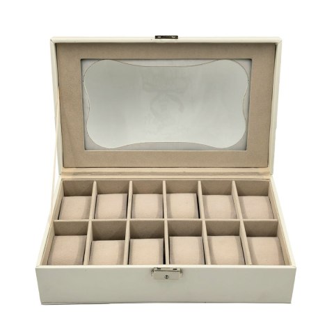 Box for watches Versa White Polyurethane Paper Mirror MDF Wood 20 x 8,5 x 32,5 cm Box for watches Versa White Polyurethane Paper Mirror MDF Wood 20 x 8,5 x 32,5 cm