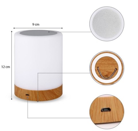 Lampka nocna Techly LED kolorowa bezprzewodowa Lampka nocna Techly LED kolorowa bezprzewodowa