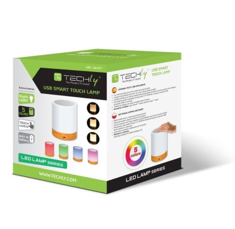 Lampka nocna Techly LED kolorowa bezprzewodowa Lampka nocna Techly LED kolorowa bezprzewodowa