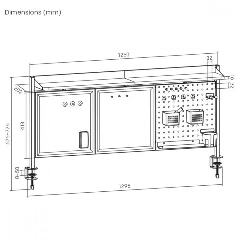 Przegroda biurkowa, ER-300W Przegroda biurkowa, ER-300W