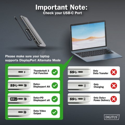 Stacja dokująca USB-C 12 portowa, max. 8K/30Hz z HDR, HDMI, DP, max. 3 monitory (MST), USB-C 3.2 Gen2, Gigabit Ethernet, SD/Micr Stacja dokująca USB-C 12 portowa, max. 8K/30Hz z HDR, HDMI, DP, max. 3 monitory (MST), USB-C 3.2 Gen2, Gigabit Ethernet, SD/Micr