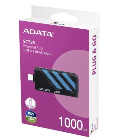 Dysk SSD External SC735 1TB U3.2C 1000/1000MB/s Blue