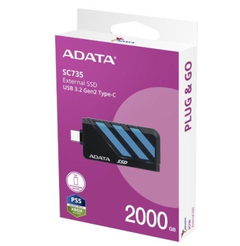 Dysk SSD External SC735 2TB U3.2C 1000/1000MB/s Blue