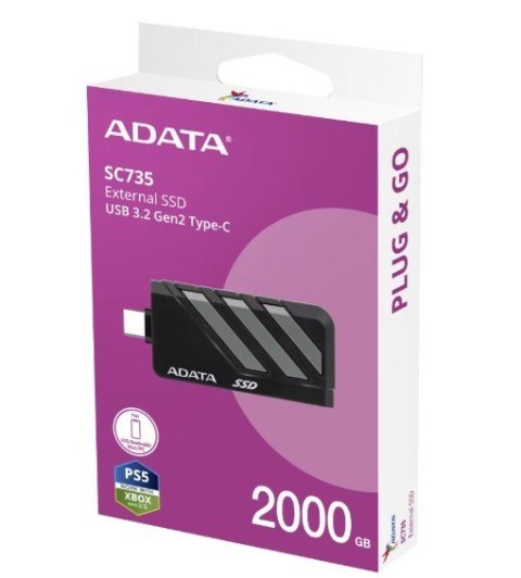 Dysk SSD External SC735 2TB U3.2C 1000/1000MB/s Grey