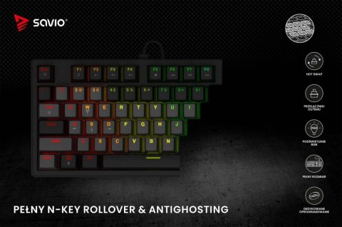 Klawiatura mechaniczna STYX Outemu Brown Hot Swap RGB Klawiatura mechaniczna STYX Outemu Brown Hot Swap RGB