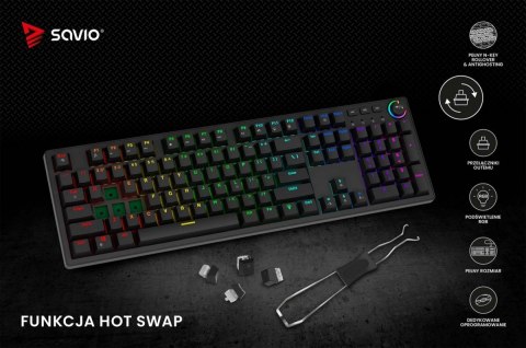 Klawiatura mechaniczna STYX Outemu Brown Hot Swap RGB Klawiatura mechaniczna STYX Outemu Brown Hot Swap RGB