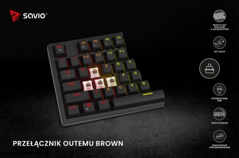 Klawiatura mechaniczna STYX Outemu Brown Hot Swap RGB Klawiatura mechaniczna STYX Outemu Brown Hot Swap RGB