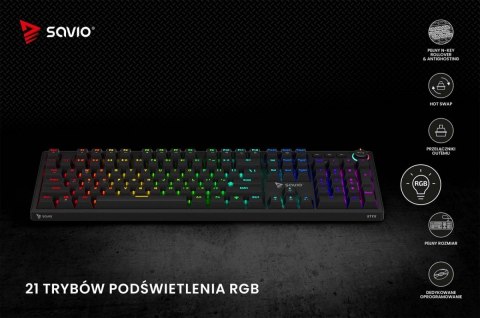 Klawiatura mechaniczna STYX Outemu Brown Hot Swap RGB Klawiatura mechaniczna STYX Outemu Brown Hot Swap RGB