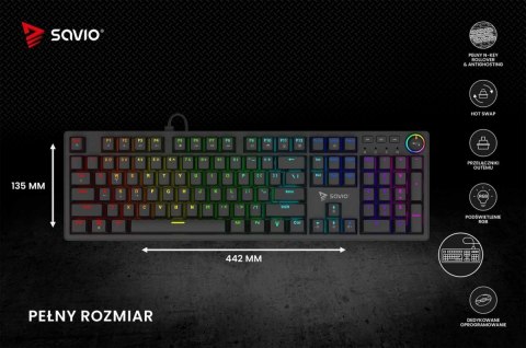 Klawiatura mechaniczna STYX Outemu Brown Hot Swap RGB Klawiatura mechaniczna STYX Outemu Brown Hot Swap RGB