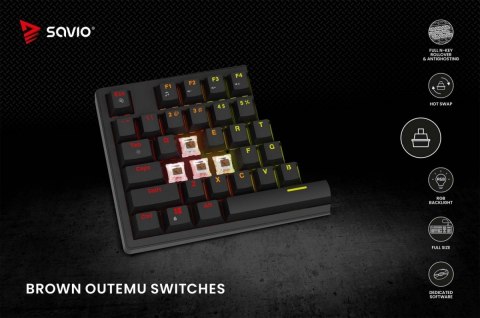 Klawiatura mechaniczna STYX Outemu Brown Hot Swap RGB Klawiatura mechaniczna STYX Outemu Brown Hot Swap RGB
