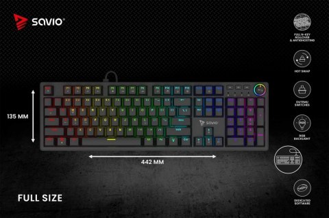 Klawiatura mechaniczna STYX Outemu Brown Hot Swap RGB Klawiatura mechaniczna STYX Outemu Brown Hot Swap RGB