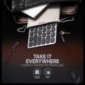 Klawiatura HMC-KB-CRL USB-C 5Gbps z wieloportowy hub 9in1, SD/microSD, 3x USB-A, HDMI 4K/60Hz, PD 100W, Audio, Cyrillic layout, 