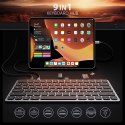 Klawiatura HMC-KB-NRD USB-C 5Gbps z wieloportowy hub 9in1, SD/microSD, 3x USB-A, HDMI 4K/60Hz, PD 100W, Audio, Nordic layout, 60