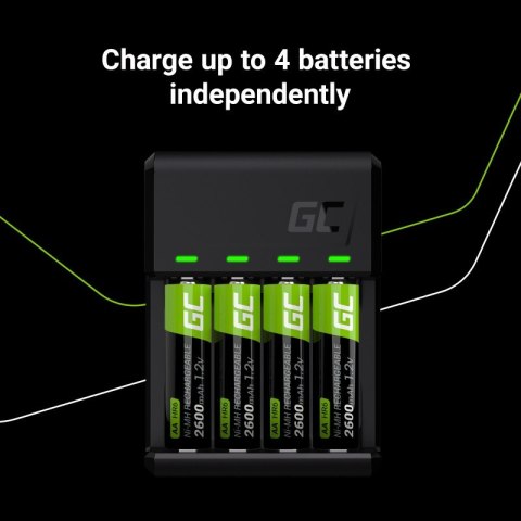 Ładowarka VitalCharger + 4x akumulatory AA 2000mAh Ładowarka VitalCharger + 4x akumulatory AA 2000mAh