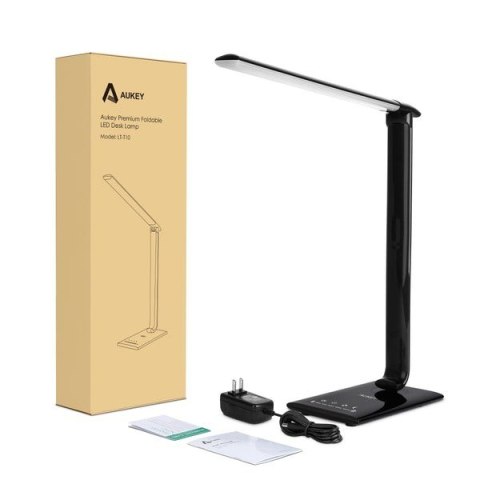 LT-T10 Black lampa biurkowa LED dotykowa | 12W | 3000-6500K | 7 poziomów ściemniania | 5 trybów świecenia LT-T10 Black lampa biurkowa LED dotykowa | 12W | 3000-6500K | 7 poziomów ściemniania | 5 trybów świecenia